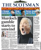 The Scotsman (UK) Newspaper Front Page for 9 July 2011