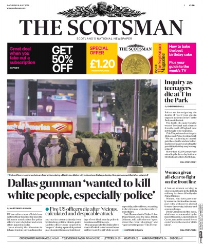 The Scotsman Newspaper Front Page (UK) for 9 July 2016