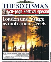 The Scotsman Newspaper Front Page (UK) for 9 August 2011