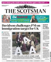 The Scotsman (UK) Newspaper Front Page for 9 August 2017