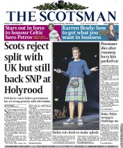 The Scotsman (UK) Newspaper Front Page for 9 September 2013