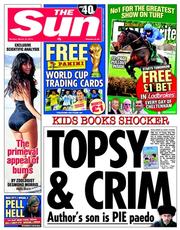The Sun (UK) Newspaper Front Page for 10 March 2014