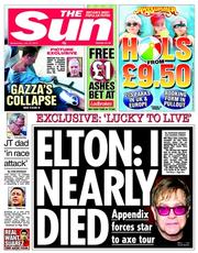 The Sun (UK) Newspaper Front Page for 10 July 2013