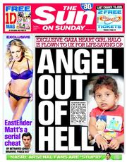 The Sun (UK) Newspaper Front Page for 10 August 2014
