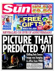 The Sun (UK) Newspaper Front Page for 10 September 2011