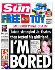 The Sun (UK) Newspaper Front Page for 11 October 2011