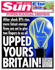 The Sun (UK) Newspaper Front Page for 11 October 2013