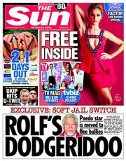 The Sun (UK) Newspaper Front Page for 11 October 2014