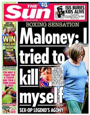 The Sun (UK) Newspaper Front Page for 11 August 2014