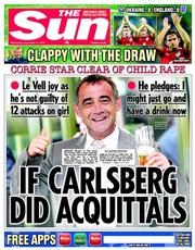 The Sun (UK) Newspaper Front Page for 11 September 2013