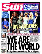 The Sun (UK) Newspaper Front Page for 12 December 2012