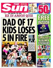 The Sun (UK) Newspaper Front Page for 12 May 2012