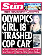 The Sun (UK) Newspaper Front Page for 12 August 2011
