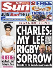 The Sun (UK) Newspaper Front Page for 12 August 2013