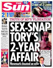 The Sun (UK) Newspaper Front Page for 13 October 2014