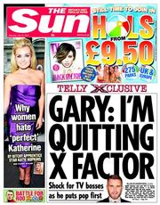 The Sun (UK) Newspaper Front Page for 13 July 2013
