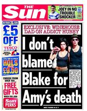 The Sun (UK) Newspaper Front Page for 13 September 2011