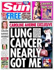 The Sun (UK) Newspaper Front Page for 14 May 2014