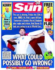 The Sun (UK) Newspaper Front Page for 14 June 2014