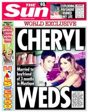 The Sun (UK) Newspaper Front Page for 14 July 2014