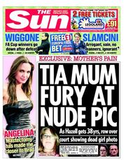 The Sun (UK) Newspaper Front Page for 15 May 2013