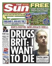 The Sun (UK) Newspaper Front Page for 15 August 2013