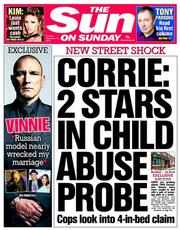 The Sun (UK) Newspaper Front Page for 15 September 2013