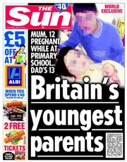 The Sun (UK) Newspaper Front Page for 16 April 2014