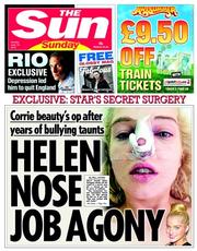 The Sun (UK) Newspaper Front Page for 16 June 2013