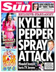 The Sun (UK) Newspaper Front Page for 16 July 2014