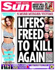 The Sun (UK) Newspaper Front Page for 16 September 2013