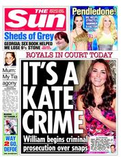 The Sun (UK) Newspaper Front Page for 17 September 2012