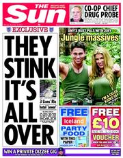 The Sun (UK) Newspaper Front Page for 18 November 2013
