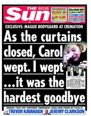 The Sun (UK) Newspaper Front Page for 18 April 2013