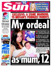 The Sun (UK) Newspaper Front Page for 18 April 2014