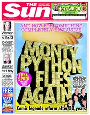 The Sun (UK) Newspaper Front Page for 19 November 2013