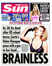 The Sun (UK) Newspaper Front Page for 19 December 2012