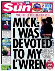 The Sun (UK) Newspaper Front Page for 19 March 2014