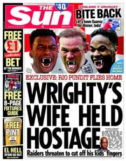 The Sun (UK) Newspaper Front Page for 19 June 2014