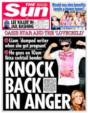 The Sun (UK) Newspaper Front Page for 19 July 2013