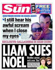 The Sun (UK) Newspaper Front Page for 19 August 2011