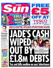 The Sun (UK) Newspaper Front Page for 1 October 2011