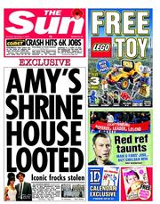 The Sun (UK) Newspaper Front Page for 1 November 2012