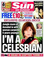 The Sun (UK) Newspaper Front Page for 1 December 2013