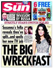 The Sun (UK) Newspaper Front Page for 1 March 2014