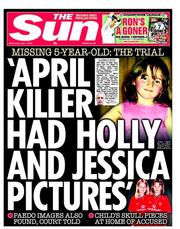 The Sun (UK) Newspaper Front Page for 1 May 2013