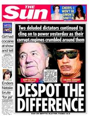 The Sun (UK) Newspaper Front Page for 1 June 2011