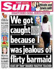 The Sun (UK) Newspaper Front Page for 1 July 2013