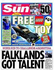 The Sun (UK) Newspaper Front Page for 20 May 2012