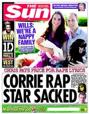The Sun (UK) Newspaper Front Page for 20 August 2013
